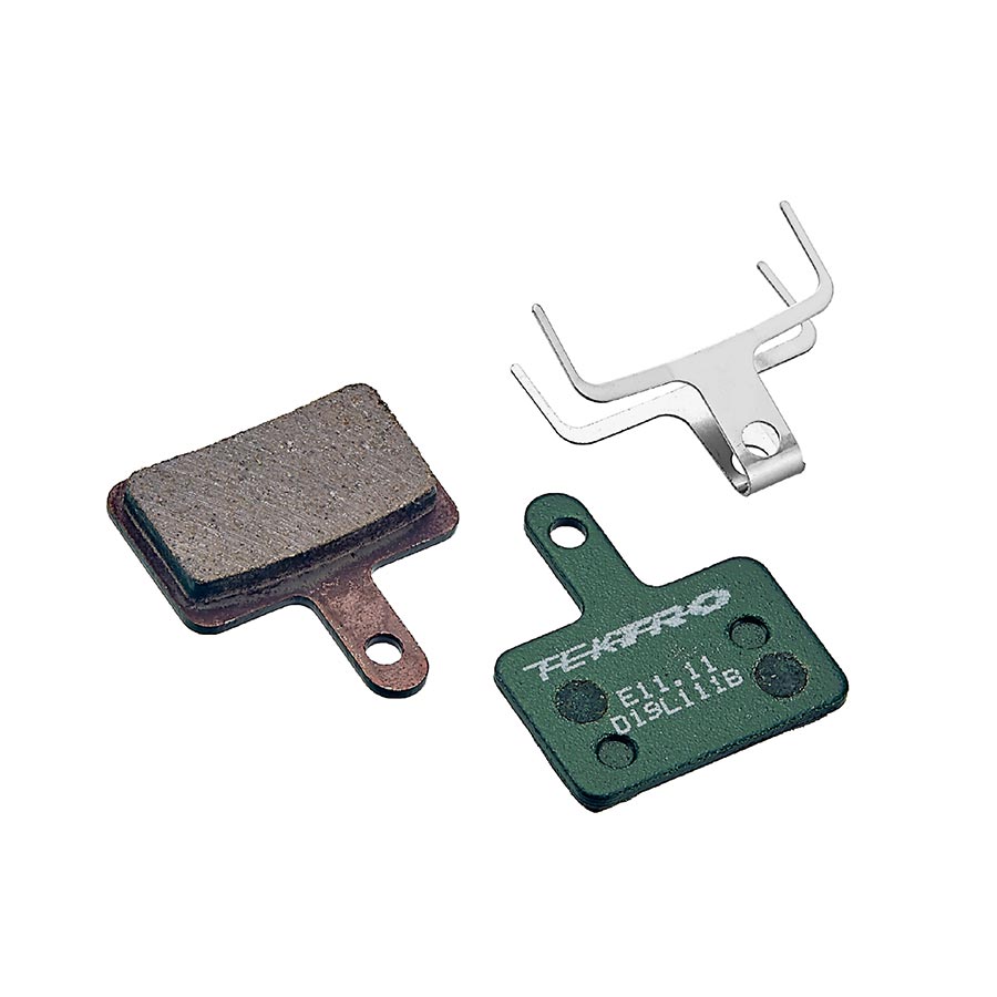 Pastilla de freno de disco Tektro E11.11 - Compuesto orgánico de 5 mm de grosor para pinzas de freno de 2 pistones, color verde