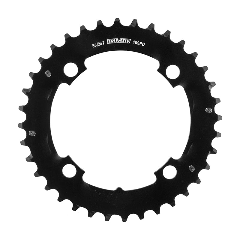 Plato SRAM/Truvativ 36T 104 mm 10 velocidades compatible con juego de bielas Specialized 24-36 sin pasador de retención.