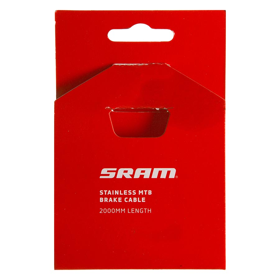 Cable de freno SRAM de acero inoxidable para MTB (longitud de 2000 mm, plateado)