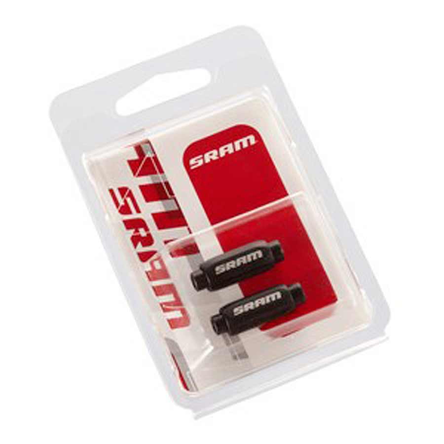 Ajustadores de cable de cambio de barril de aleación SRAM Compact de 4,0 mm, color negro, par