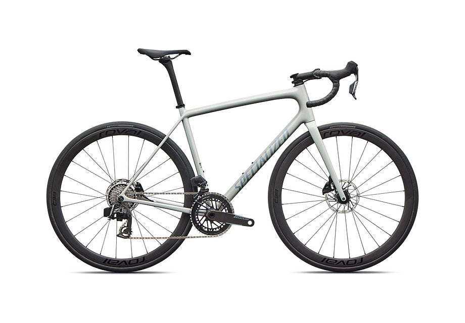 2026 Specialized Aethos Expert Axs Bike Gloss Dolomite Metallic / Blue Pearl Over Shadow Silver 58