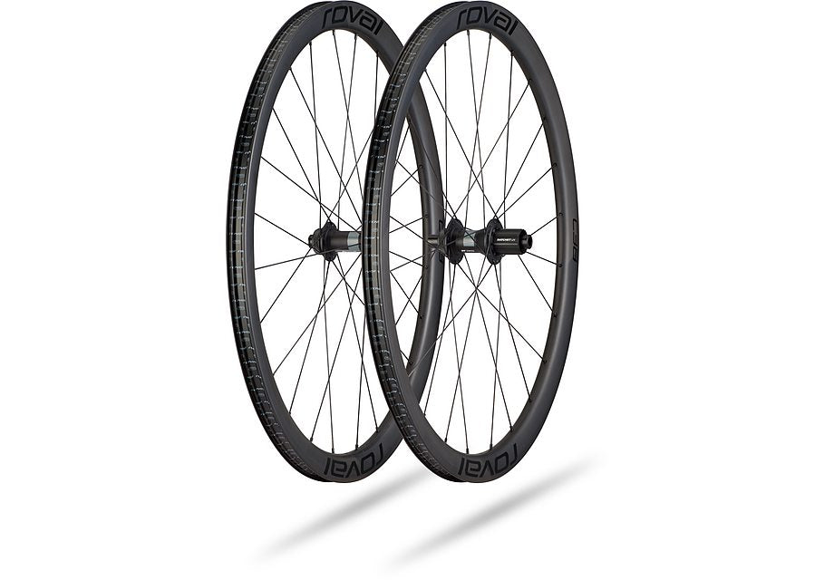 Juego de ruedas Roval Rapide C 38 Disc, carbono satinado/negro, 700c