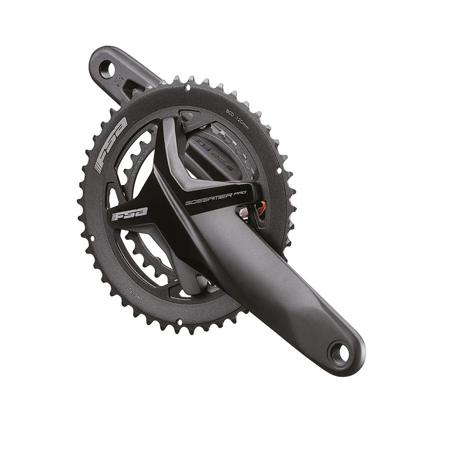 Juego de bielas Gossamer Pro BB386EVO a toda velocidad - 170 mm, 11/12 velocidades, 50/34 dientes, 120/90 BCD, interfaz de eje 386 EVO, color negro