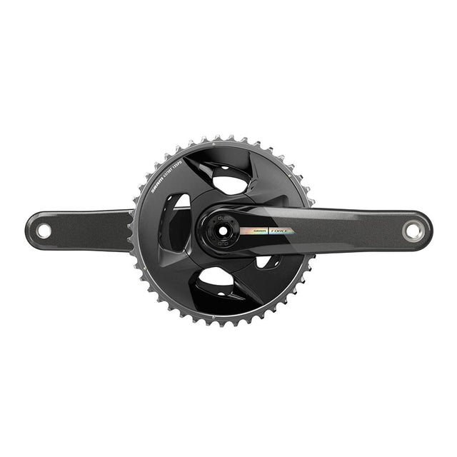 SRAM Force D2 2x Wide Crankset Speed: 12 Spindle: 28.99mm BCD: 94 43/30 DUB 165mm Black Road Disc