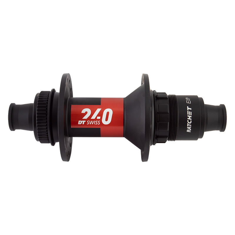 Buje trasero DT Swiss 240 EXP - 12 x 142 mm Center-Lock XDR negro/rojo 28 agujeros 36 puntos