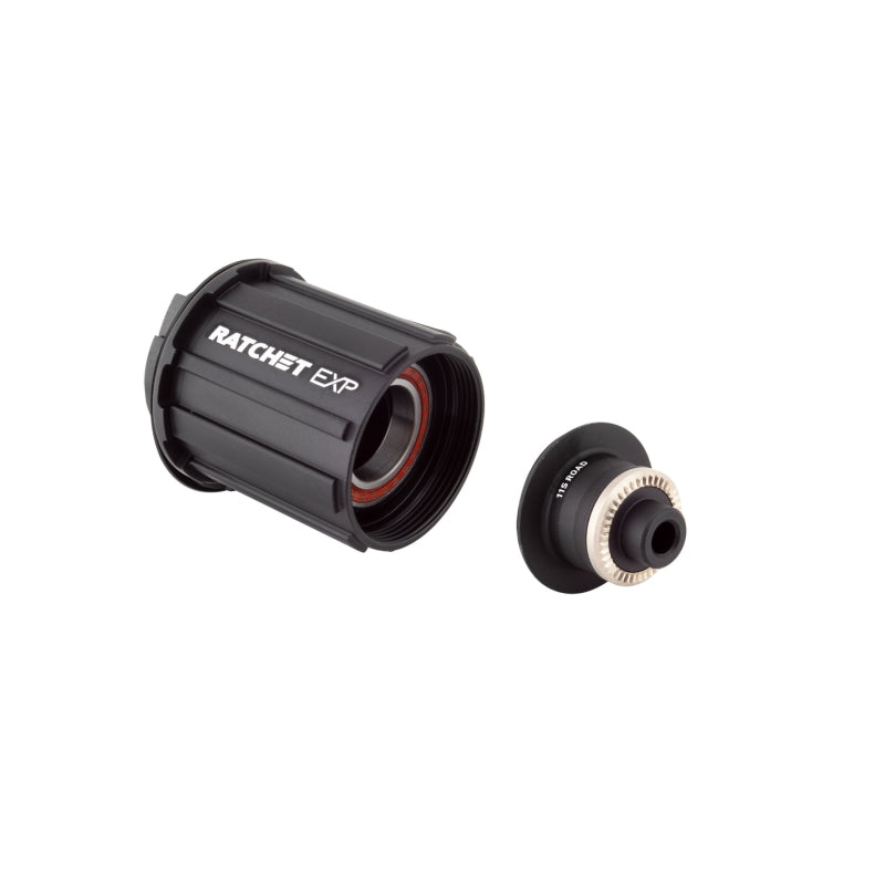 Cuerpo de buje libre DT Swiss Ratchet EXP - Shimano HG 11 Road Light, rodamiento sellado de aluminio, cierre rápido x 130/135 mm, kit con tapa de extremo