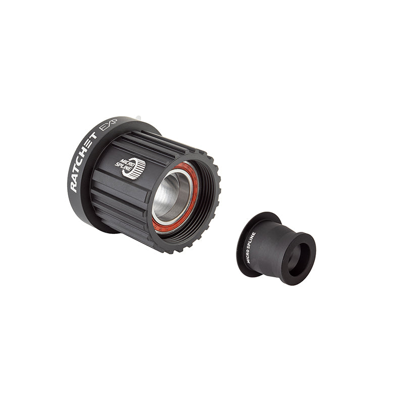 Cuerpo de buje libre DT Swiss Ratchet EXP - Kit de rodamientos sellados de aluminio ligero Shimano Micro Spline con tapa de extremo de 12 x 142/148 mm