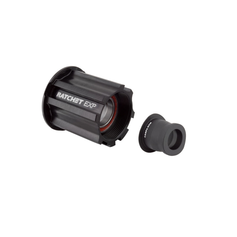 Cuerpo de buje libre DT Swiss Ratchet EXP - Kit de rodamientos sellados de aluminio estándar Campagnolo N3W con tapa de extremo de 12 x 142 mm