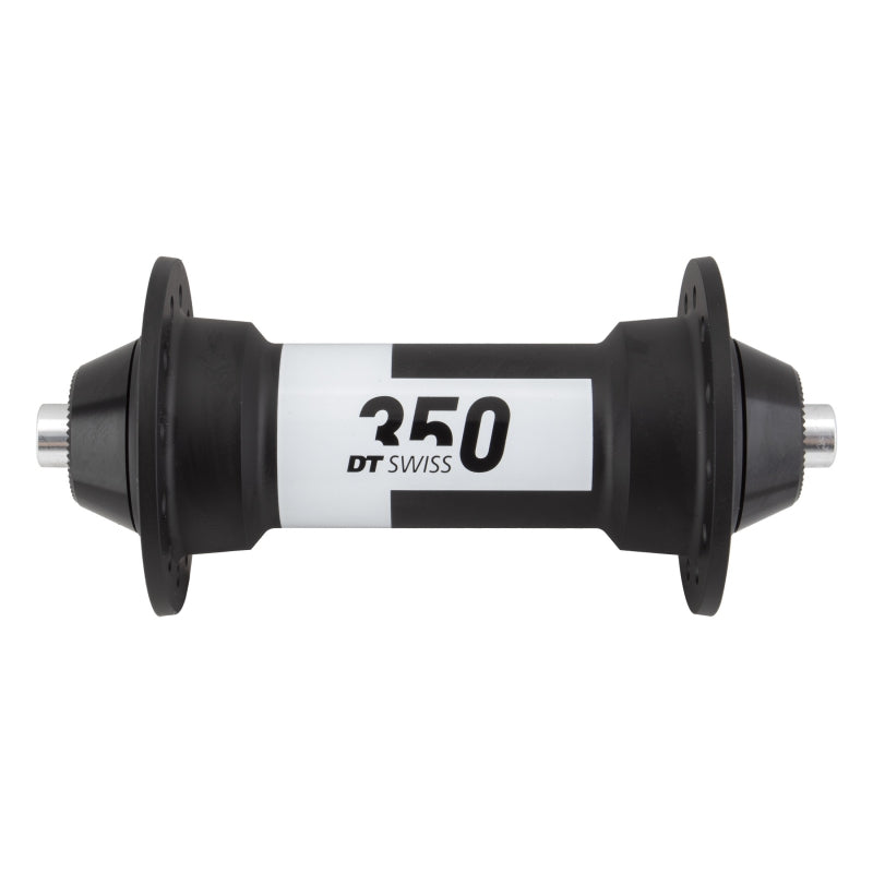 Buje delantero DT Swiss 350 - Cierre rápido x 100 mm, freno de llanta, negro, 24 agujeros