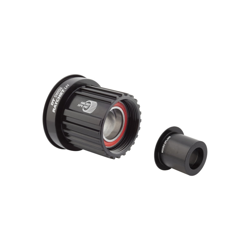 Cuerpo de buje libre DT Swiss Ratchet LN - Kit de rodamientos sellados de aluminio estándar Shimano Micro Spline con tapa de extremo de 12 x 142/148 mm