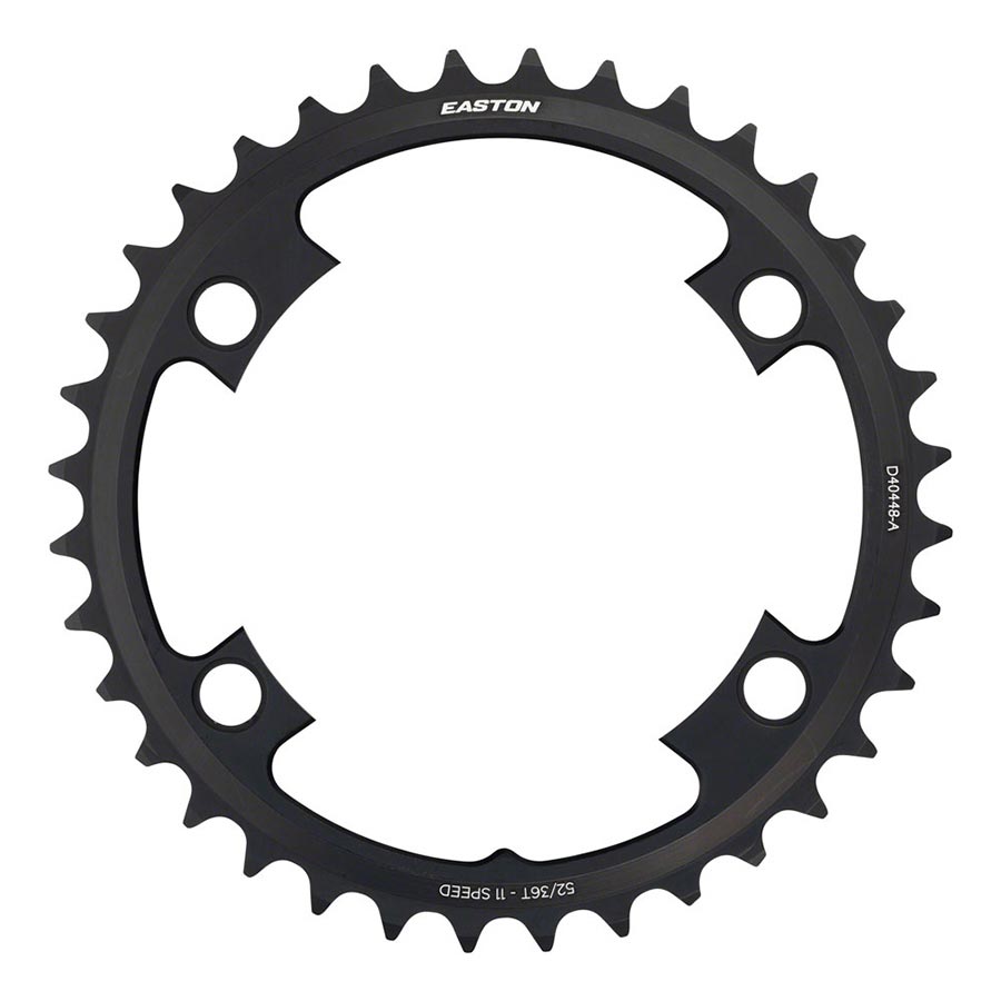 Plato Easton de 4 pernos y 36 dientes, 11 velocidades, BCD: 64/104, aluminio, color negro