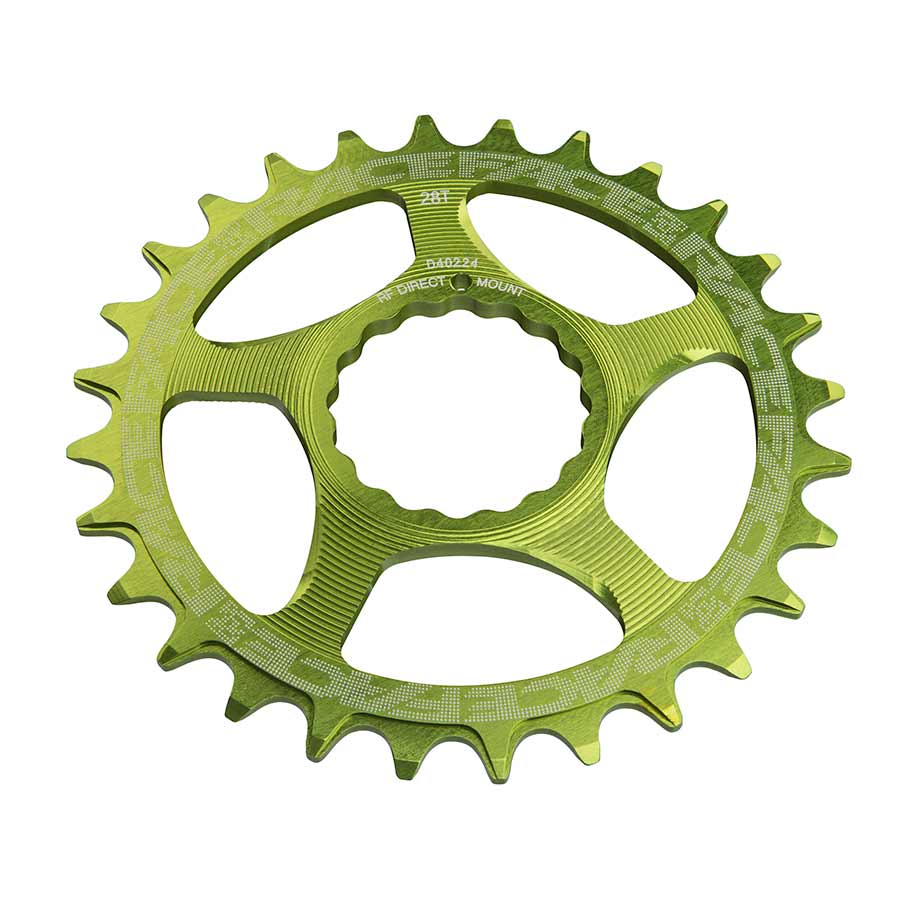 Plato estrecho y ancho RaceFace: montaje directo CINCH 30t verde