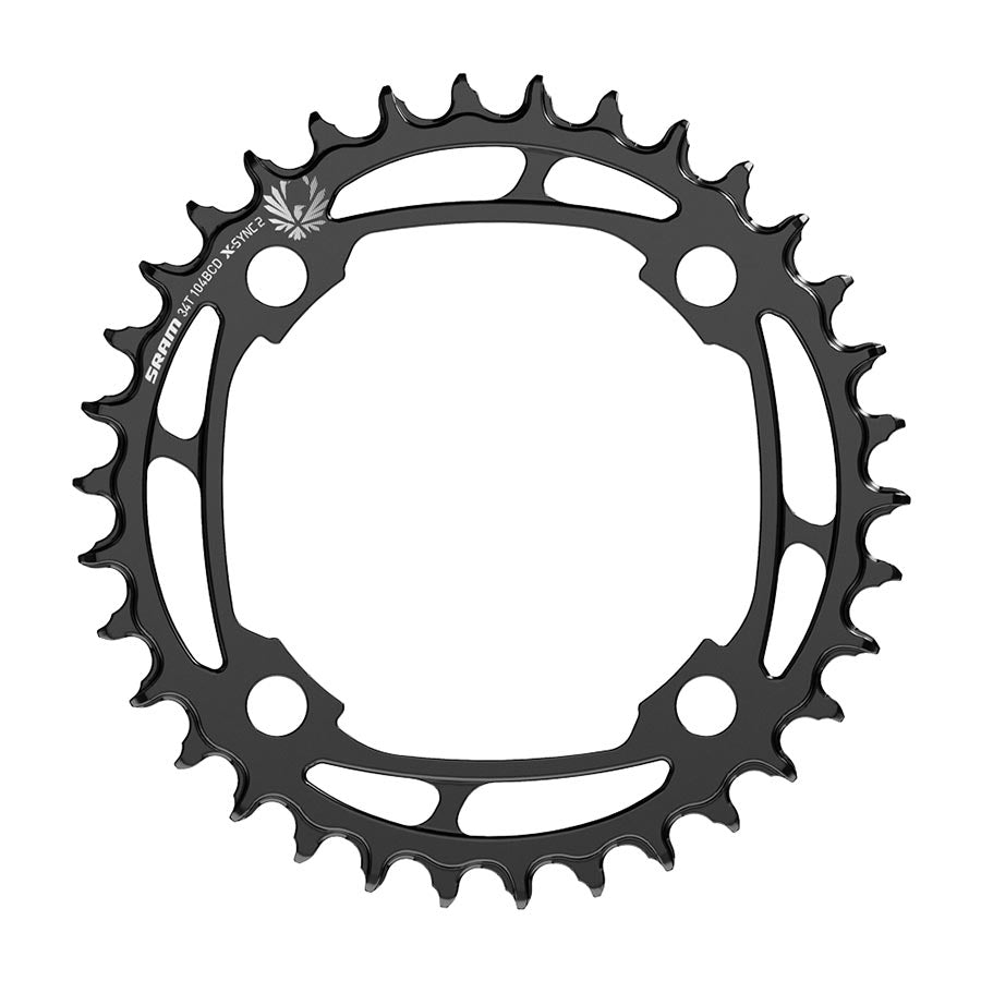 Plato SRAM X-Sync 2 de acero Eagle - 34 dientes, diámetro del círculo de pernos de 104 mm, negro