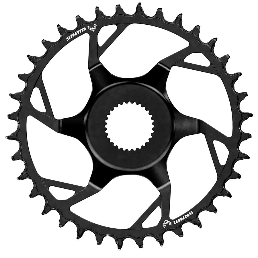 Plato SRAM Bosch DU38 Tipo T Dientes: 38 Velocidad: 12 BCD: Montaje directo Bosch DU38 Acero Negro