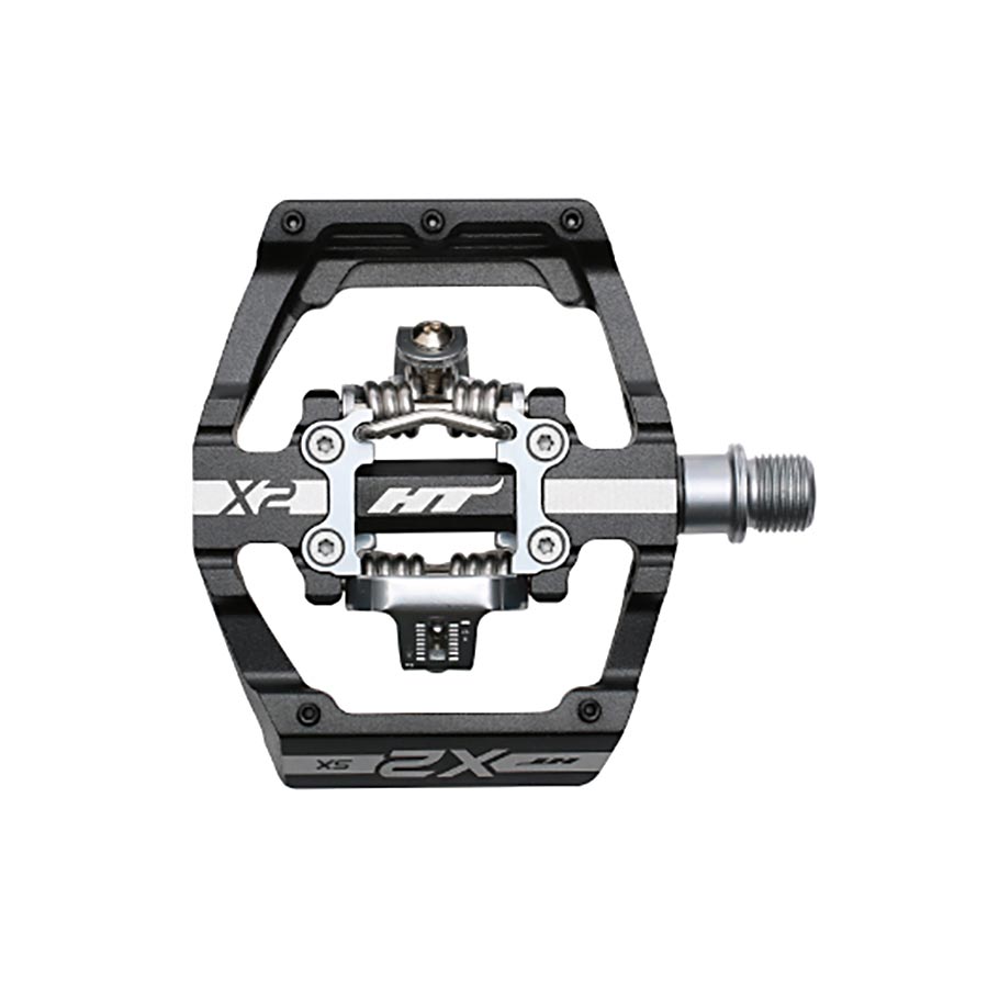 Pedales HT Components X2-SX BMX-SX Cuerpo: Aluminio Eje: Cr-Mo 9/16 Negro Par