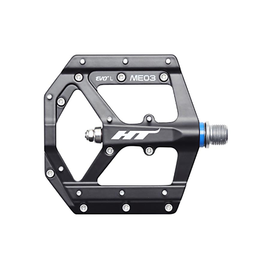 Pedales de plataforma HT Components ME03 EVO+ Cuerpo: Aluminio Eje: Cr-Mo 9/16 Negro Par