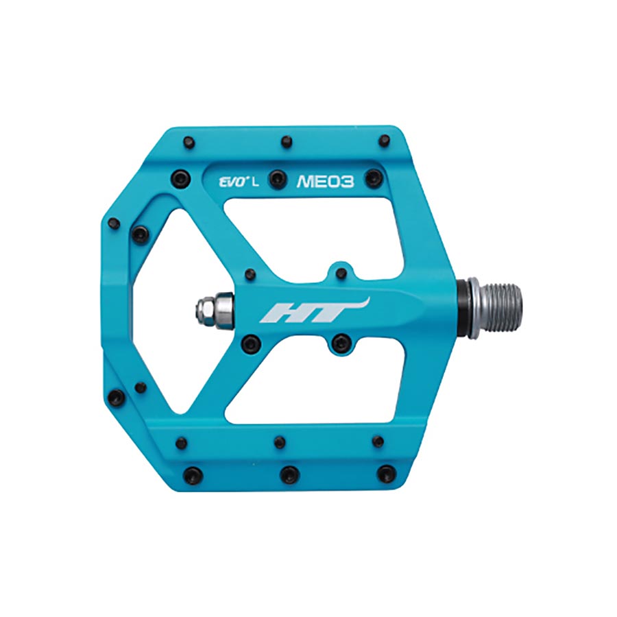Pedales de plataforma HT Components ME03 EVO+ Cuerpo: Aluminio Eje: Cr-Mo 9/16 Azul Par