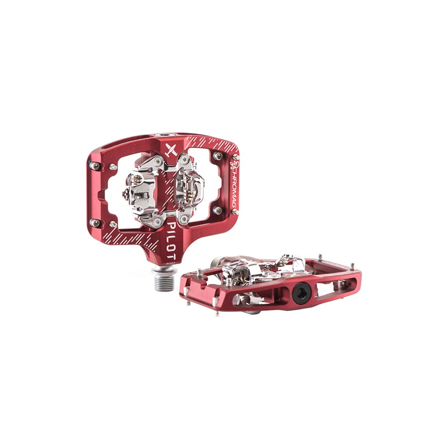 Pedales Chromag Pilot Cuerpo: Aleación Eje: Cr-Mo 9/16 Rojo
