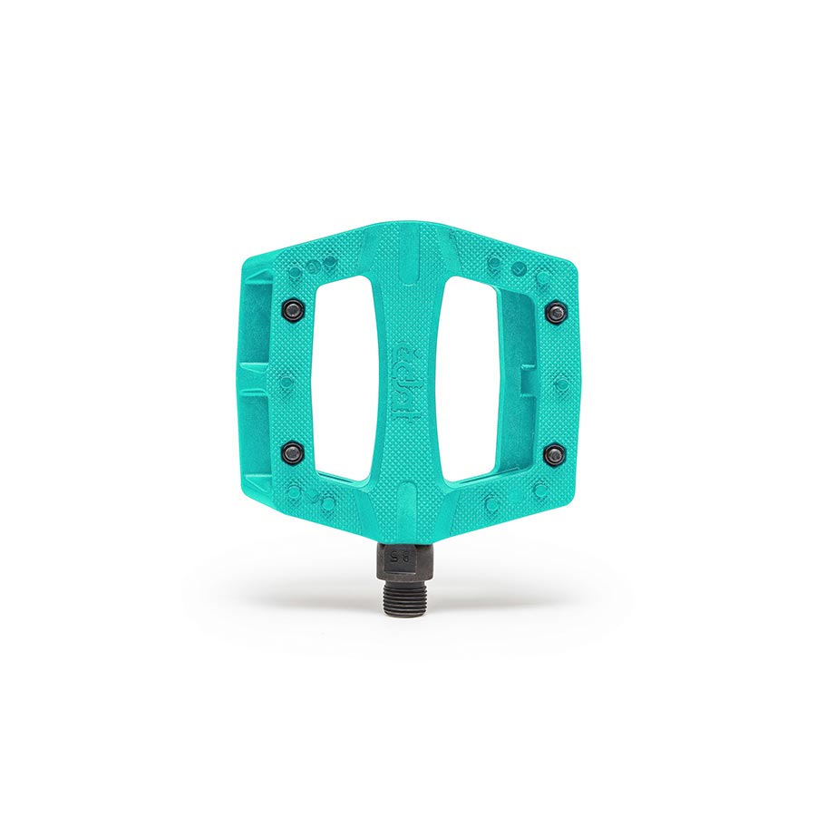 Pedales de plataforma Eclat Contra Cuerpo: Nailon Eje: Cr-Mo 9/16 Turquesa Par