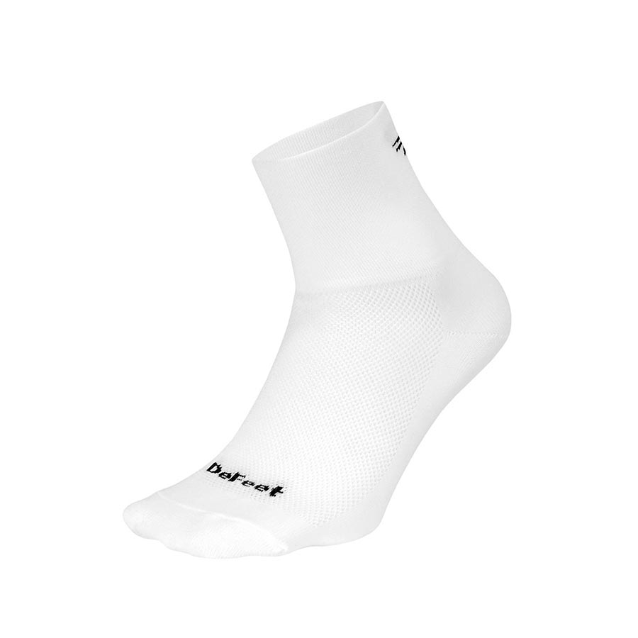 Calcetines blancos DeFeet Aireator con puños de 2-3" (par M)