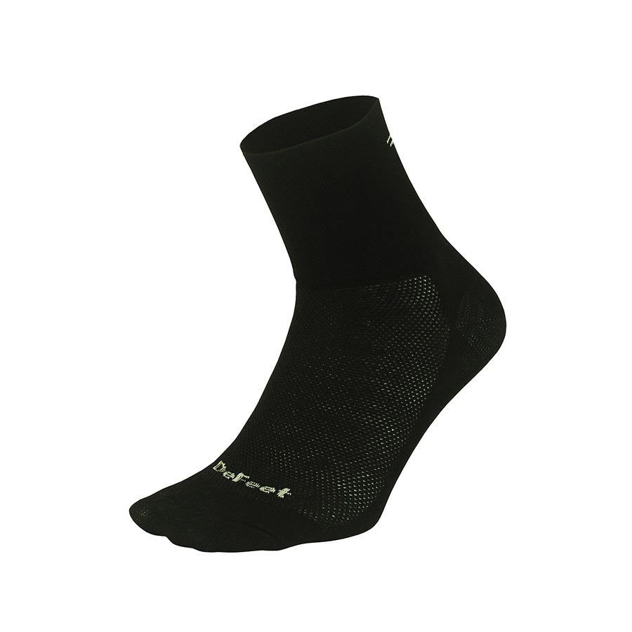 Calcetines DeFeet Aireator con puños de 2-3" (negros, talla M)