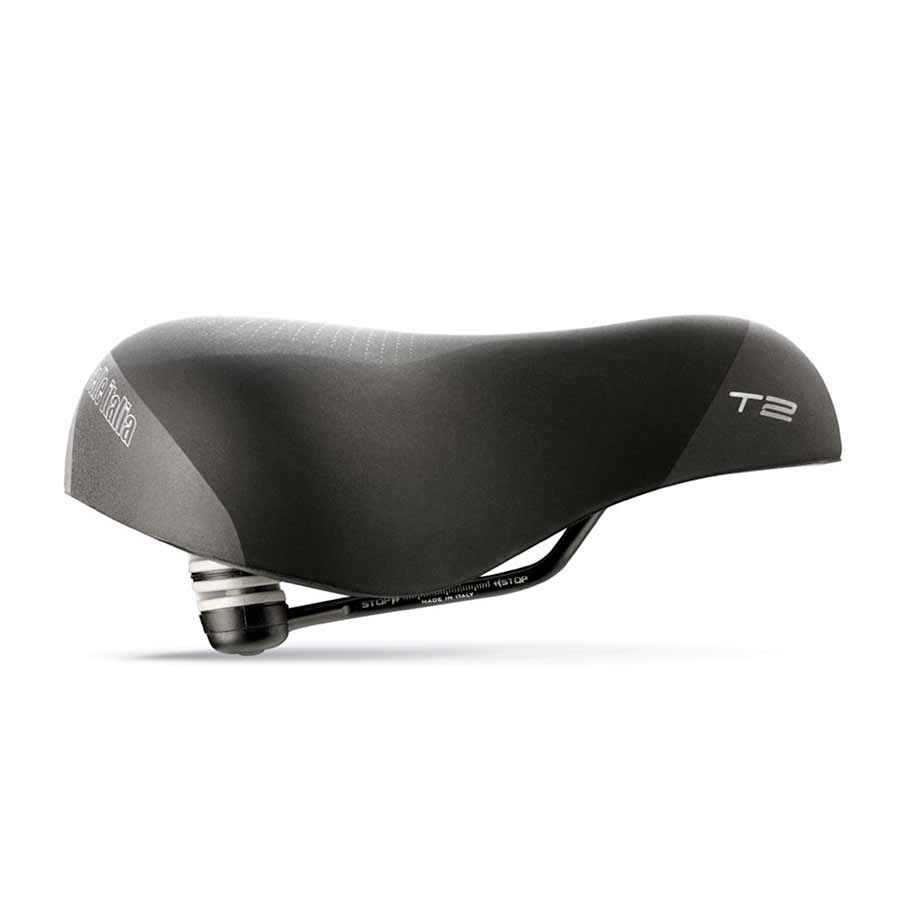 Sillín Selle Italia T 2 Flow 258 x 233 mm Unisex 671 g Negro/Hi-Viz