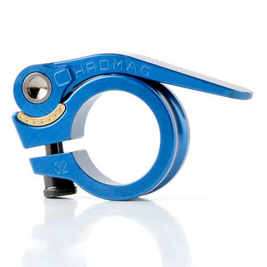 Abrazadera de tija de sillín Chromag con cierre rápido de 35 mm azul
