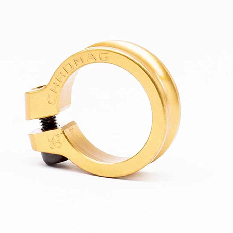 Abrazadera de tija de sillín Chromag NQR con perno 35 mm Oro