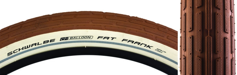 Neumático Schwalbe Fat Frank - 26 x 2,35 Clincher Wire Marrón/Blanco Active Line