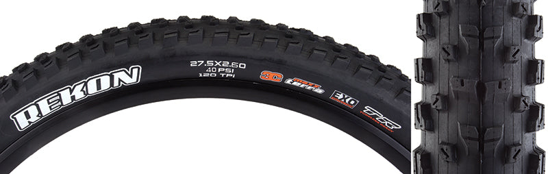 Neumático Maxxis Rekon - 27,5 x 2,6 sin cámara, plegable, negro, 3C Maxx Terra EXO