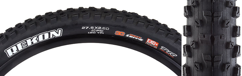 Neumático Maxxis Rekon - 27,5 x 2,6 sin cámara plegable BLK 3C Maxx Terra EXO+ 60tpi