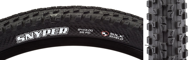 Neumático Maxxis Snyper - 24 x 2 Clincher plegable negro doble SilkShield