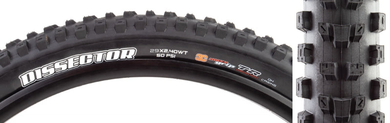 Neumático Maxxis Dissector - 29 x 2.4 sin cámara plegable BLK 3C MaxxGrip DH Wide Trail
