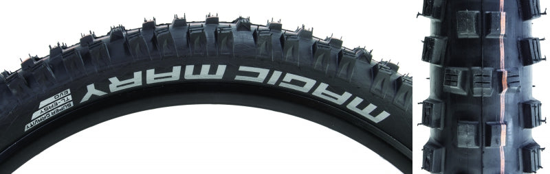Neumático Schwalbe Magic Mary Addix 27,5 x 2,60 plegable, sin cámara, Addix Soft Super Gravity TL Easy, negro