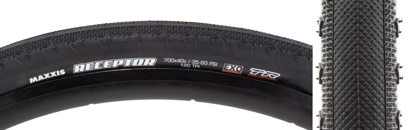 Neumático Maxxis Receptor - 700 x 40 Tubeless Plegable Negro EXO