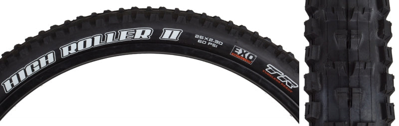 Neumático Maxxis High Roller II 26x2.30 plegable Tubeless Ready Dual EXO 60TPI negro