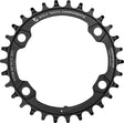 Wolf Tooth 96 BCD Chainring - 30t 96 Asymmetric BCD 4-Bolt Drop-Stop A For Shimano XT M8000 SLX M7000 Cranks BLK