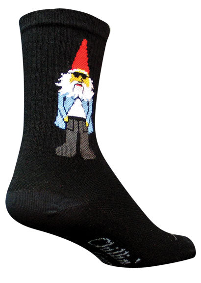 Calcetines SockGuy Crew Gnomies - 15 cm, negros, talla L/XL
