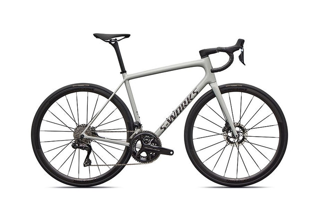 2026 Specialized Aethos S-Works Di2 Bike Gloss Dolomite Metallic / Satin Nebula Metallic 54