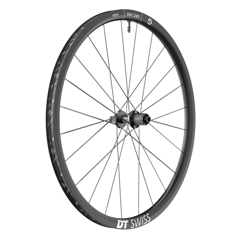Rueda trasera DT Swiss GRC 1400 DiCut 30 - 700 12 x 142 mm Center-Lock HG11 Road/XDR Ratchet EXP 36 BLK