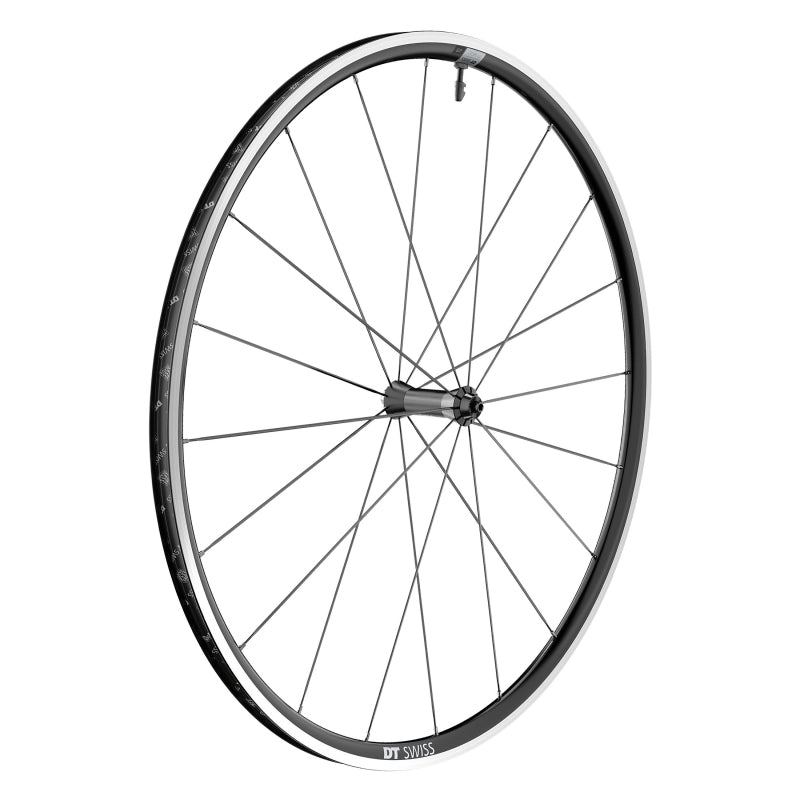 Rueda delantera DT Swiss P 1800 Spline - 700 QR x 100 mm, freno de llanta, color negro