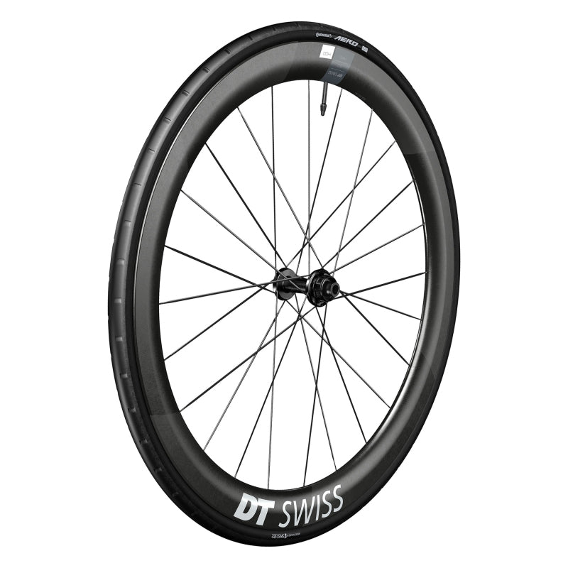 Rueda delantera DT Swiss ARC 1400 DiCut 50 - 700 12 x 100 mm Center-Lock BLK WTS con neumático Aero 111