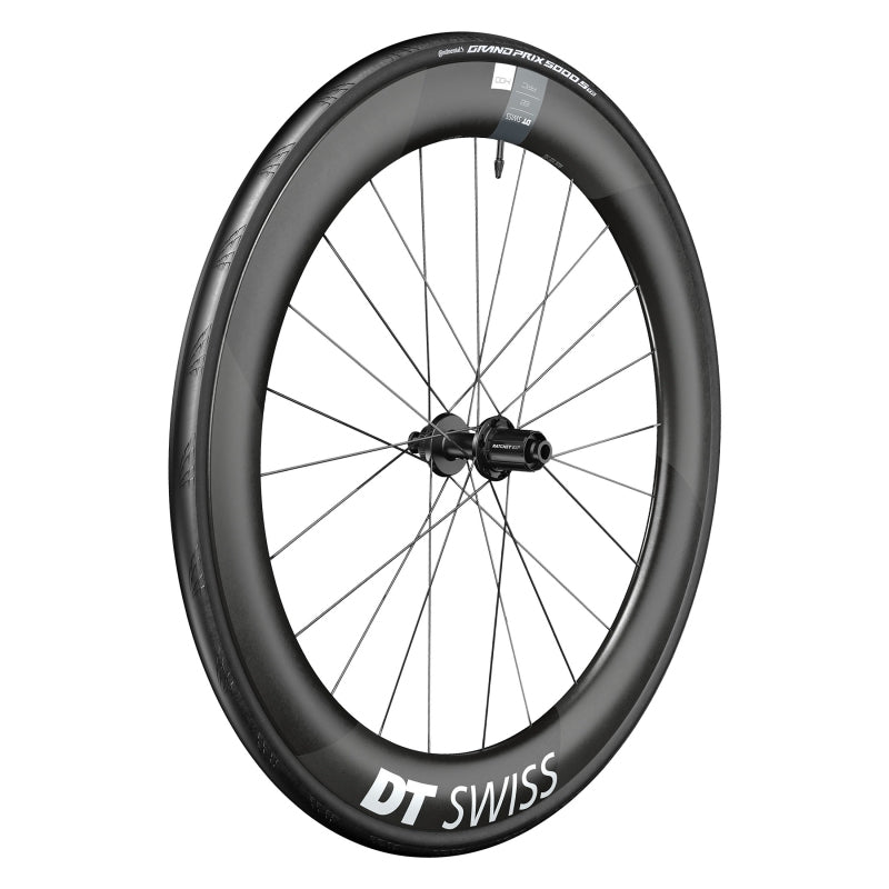 Rueda trasera DT Swiss ARC 1400 DiCut 62 - 700 12 x 142 mm Center-Lock HG11 Road/XDR Ratchet EXP 36 BLK WTS con neumático GP5000 STR