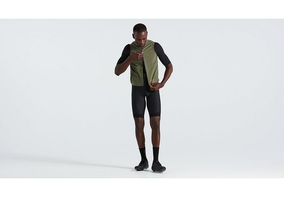 Chaleco cortavientos Specialized Prime para hombre, color verde roble, talla XXL