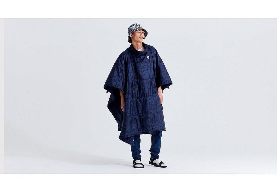 Chaqueta tipo poncho para dormir Specialized S/F, color azul marino, talla regular