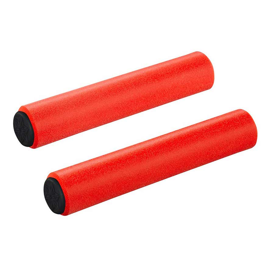 Puños de silicona Supacaz (130 mm y 34 mm), color rojo, par