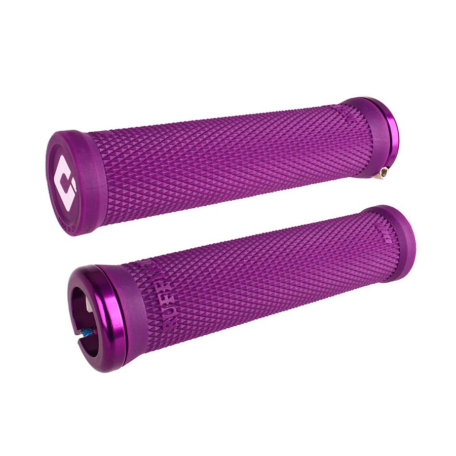 Puños ODI Ruffian V2.1 de 135 mm, color morado, par