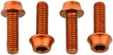 Wolf Tooth Water Bottle Cage Bolts - Set/4 Aluminum Orange