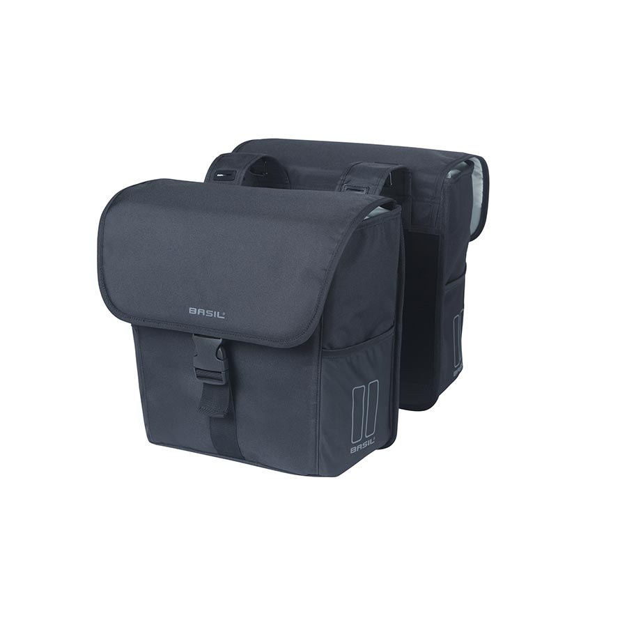 Alforjas dobles Basil Go de 32 l, color negro, par