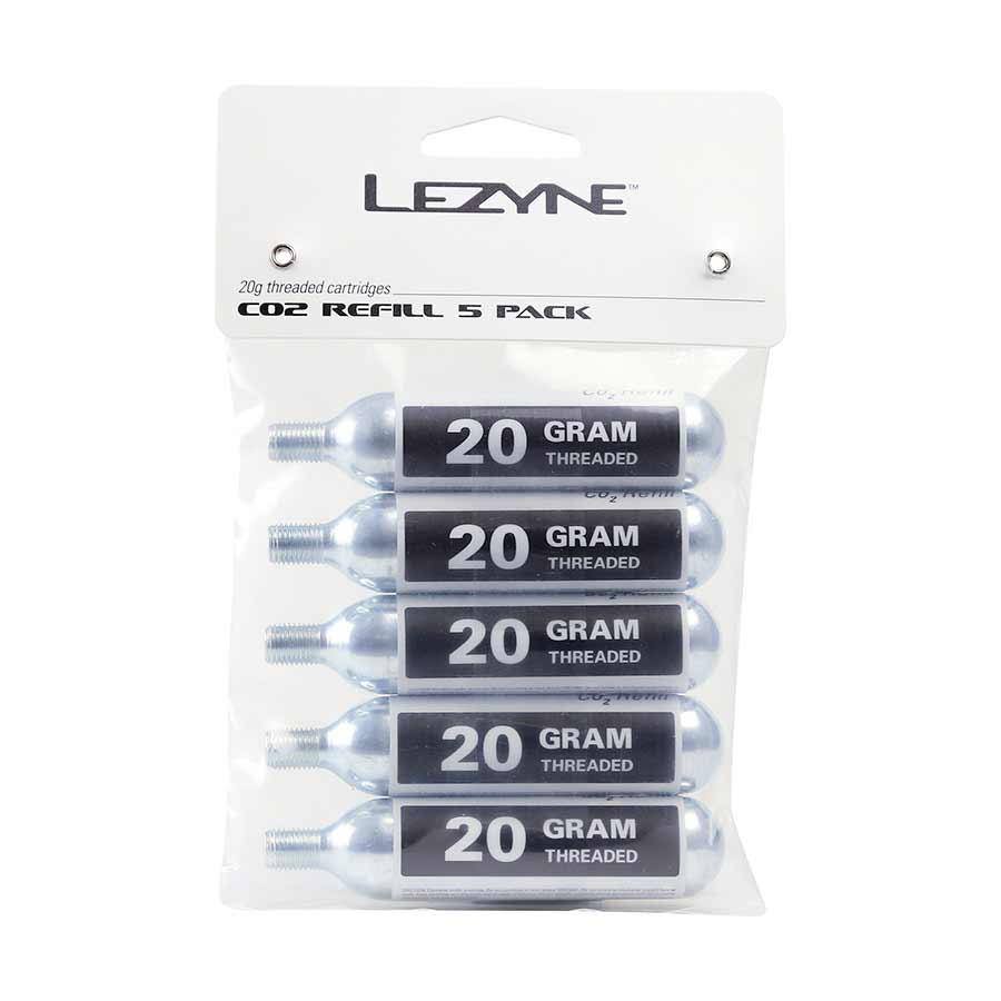 Paquete de 5 cartuchos de CO2 Lezyne de 20 g